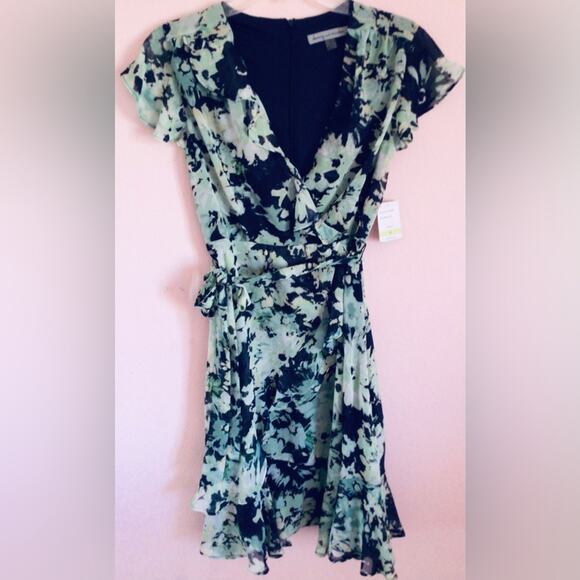 Danny and Nicole navy mint dress size 4 - Picture 2 of 5